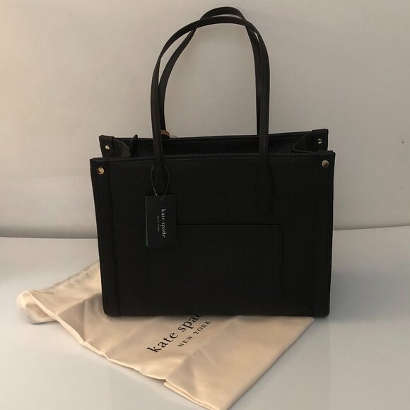 NEW Kate Spade black Market Pebbled Leather Medium Tote - Picture 8 of 16